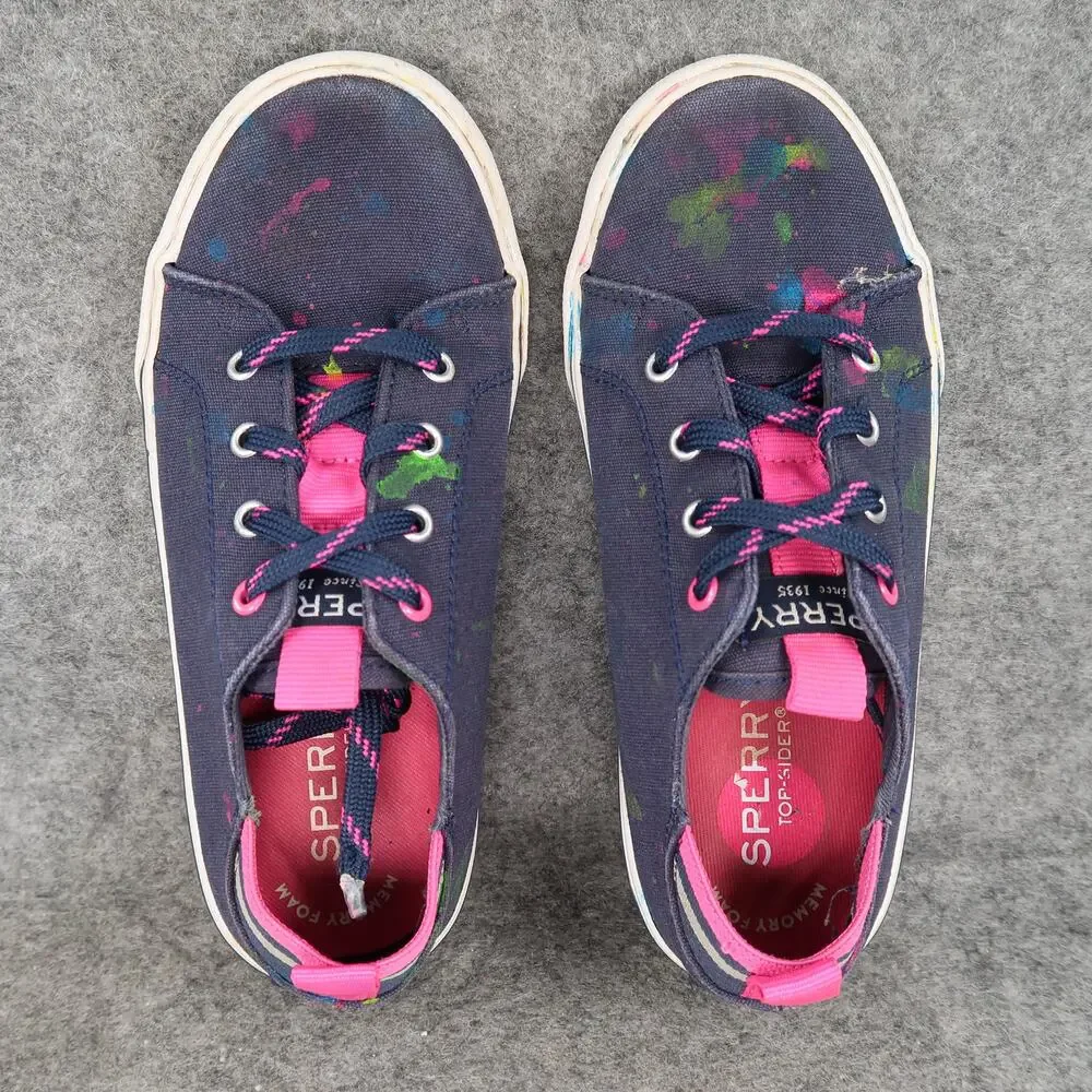 Sperry Shoes Kids 13 Casual Sneakers Hy Port Top Sider Lace Up Canvas Slip On